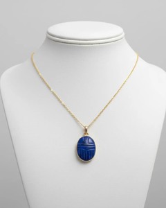 Collar con Colgante Ovalado de Lapislázuli, Gema Azul Natural, Cadena de Oro y Plata, Joyería Elegante Hecha a Mano, Regalo para Mujeres y Hombres - Product Image 1