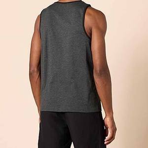 Men's Gym Tank <b>Top</b> Loose Fit Long Line Cotton Knitted Fabric <b>Plus</b> <b>Size</b> Casual Style with Curved Hem - Product Image 5