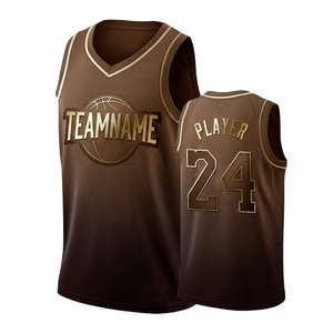 Camiseta de Baloncesto 100% de Alta Calidad, Impresión por Transferencia de Calor, Opción de Talla Grande, Personalizable, Transpirable, Unisex, Elástica - Product Image 1