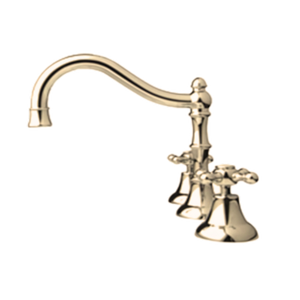 LFB0004 Grifo de lavabo de molino de viento con acabado cromado/dorado de latón moderno para baño con instalación atornillada - Product Image 2