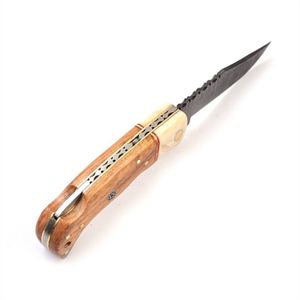 Cuchillos Plegables Profesionales Hechos a Mano con Hoja de Acero con Patrón de Damasco, Agarre Cómodo y Empuñadura Decorativa de Metal para Caza al Aire Libre - Product Image 2