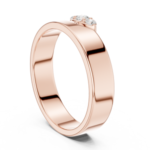 Luxury Rose Gold Lab Grown Diamond Comfort Fit Wedding <b>Ring</b> Anniversary Band for <b>Men</b> Women - Product Image 2