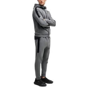 Fabricant de survêtements en coton Survêtements 100% coton 2 pièces Panneaux latéraux Streetwear Hommes Jogging Costumes - Product Image 1