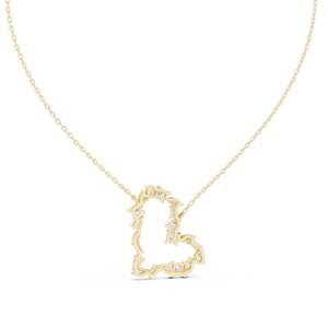 Colgante de Corazón de Oro de 14 Quilates para Mujer con Diamantes Cultivados en Laboratorio, Chapado en Rodio, Certificado IGI, Lujoso, para Boda, Compromiso, Uso Diario, Oficina - Product Image 4