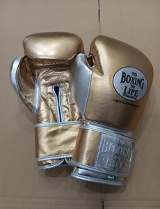 Professional No Boxing No Life Premium Cowhide Leather Customizable Lightweight Adjustable <b>Wrist</b> <b>Strap</b> Hook & Loop Boxing Gloves - Product Image 2