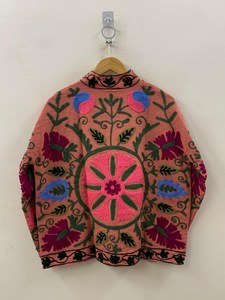 Chaqueta Tradicional de Algodón Color Durazno Bordada a Mano para Mujer, con Mangas Largas, Perfecta para Ocasiones Festivas - Product Image 2