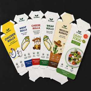 Custom Printed Biodegradable <b>Disposable</b> Eco Paper Chicken Shawarma Craft Box Arabic Burrito Sandwich Kebab Roll Packaging Box - Product Image 6