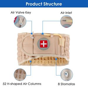 Dispositivo di Decompressione Lombare per Uomo e Donna, Supporto per la Colonna Vertebrale, Dispositivo di Trazione dell'Airbag con Pompa Manuale, Cuscinetto di Estensione per Correzione del Dolore - Product Image 3