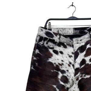 Pantalones Cortos de Cuero de Vaca con Pelo para Hombre, Estilo Vaquero Occidental, Diseño de Diseñador, Ropa Urbana de Verano - Product Image 5