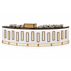 Mostrador buffet decorativo de acero inoxidable para catering de bodas - Product Image 3