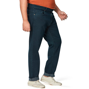 กางเกงยีนส์ทรงตรงผู้ชายไซส์ใหญ่ ผ้าเดนิมแท้ 100% ระบายอากาศได้ดี แห้งเร็ว สีพื้นเรียบ รับผลิตตามแบบ OEM/ODM ราคาขายส่ง - Product Image 3