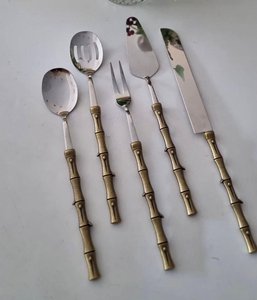 Collection de couverts haut de gamme en acier inoxydable et bois, fourchettes, cuillères, couteaux, vaisselle pour la maison, les restaurants, les hôtels et la restauration - Product Image 6