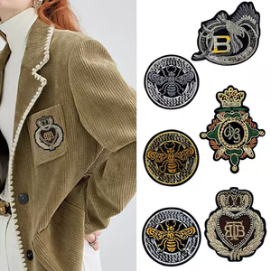New Arrival Heavy Duty Custom Twill Fabric Handmade Embroidered <b>Badges</b> Iron-On Round Most Popular Sale - Product Image 3