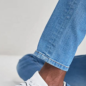 Jeans personnalisés pour hommes de qualité supérieure, pantalon en denim délavé, design tendance uni et droit, parfait pour les garçons, streetwear décontracté - Product Image 2