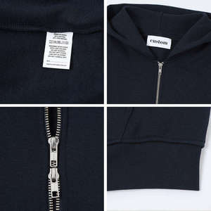 เสื้อฮู้ดดี้ผู้ชายผ้าฝ้ายฟลีซคุณภาพสูง 100% ทรงหลวม สไตล์สตรีทแวร์ ไซส์ใหญ่ สำหรับฤดูหนาว  รับสกรีนโลโก้ - Product Image 4