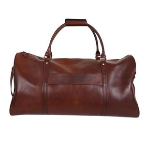 Bolsa de Viaje Unisex de Cuero, Gran Capacidad, Cierre de Cremallera, Correa Ajustable, Estilo Clásico, Color Marrón - Product Image 2