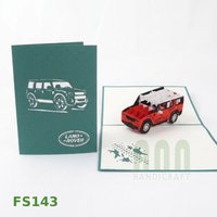 ANN HANDICRAFT Tarjeta de Agradecimiento de Papel 3D Pop-up Hecha a Mano, Personalizada, Duradera, de 4 Colores, con Diseño de Vietnam, Acción de Gracias, Nuevo Landrover y Amistad