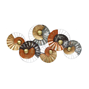 Modern Luxury Metal <b>Leaf</b> <b>Wall</b> Art Gold Grey Handcrafted Large Metallic Sculpture Hanging <b>Decor</b> Living Room Hotel Home <b>Wall</b> Art - Product Image 4