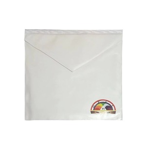 International Order of The Rainbow For Girls Apron White Ribbon With Printed Emblem Offering Customization Of Your Liking - Product Image 1