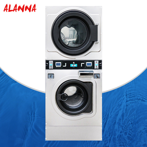 Lavadora comercial completamente automática, lavadora <span class=keywords><strong>de</strong></span> lavandería Expendedora <span class=keywords><strong>de</strong></span> autoservicio apilada con secadora operada con monedas/tarjeta - Product Image 1