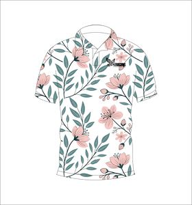 เสื้อโปโลพิมพ์ลายดอกไม้สำหรับผู้ชาย แขนสั้น สวมใส่สบาย เหมาะสำหรับฤดูร้อน เล่นกอล์ฟ น้ำหนักเบา มีปก แฟชั่น - Product Image 6