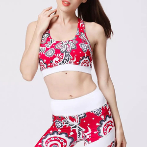 All Over Sublimation Print Breathable Seamless Spandex/Nylon Gym Fitness Bra Legging <b>Yoga</b> <b>Set</b> Customized Colors Made Pakistan - Product Image 6