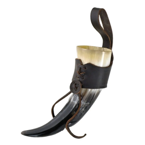 Cuerno Vikingo Artesanal de Cuerno Natural para Beber, Revive las Antiguas Tradiciones, Estilo Legado, Decoración Animal para el Hogar, Para Amantes de los Vikingos - Product Image 1