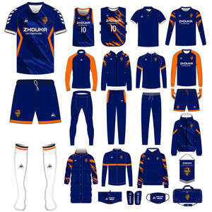 Conjunto Deportivo de Fútbol Sublimado Completo OEM, Chaqueta y Pantalones de Fútbol Personalizados, Uniforme de Entrenamiento para Hombre, Jersey de Fútbol de Manga Corta - Product Image 1