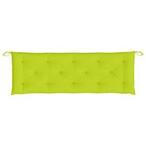 2 coussins de banc de jardin en tissu Oxford vert vif 59,1"x19,7"x2,8" pour l'extérieur - Product Image 6
