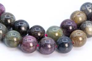 Cuentas de piedras preciosas de rubí y zafiro naturales auténticas, multicolor, redondas, sueltas, para la fabricación de joyas, pulseras y collares. - Product Image 4