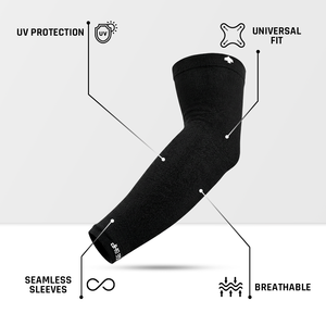 Manchons de protection pour les bras 66BHP UPF50 pour hommes et femmes, rafraîchissants, en polyester, nylon et élasthanne - Product Image 3