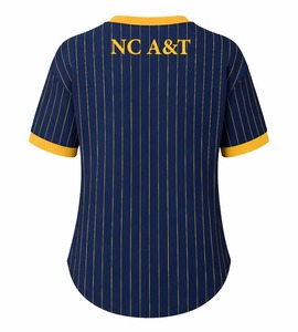 เสื้อเจอร์ซีย์ฟุตบอล hbcu North Carolina A & T pinstripe สำหรับฤดูร้อน hbcu NC A & T COLLEGIATE APPAREL JERSEY hbcu North - Product Image 2