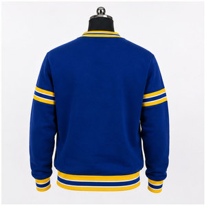 Sweat-shirt à col rond Sigma Pi, bleu et jaune, logo brodé, coupe classique pour homme, vêtement décontracté pour l'automne - Product Image 5