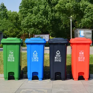 Individuelle innovative recyceln bewegliche outdoor-kunststoff-mülltonnen mit rad