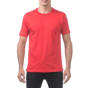 T-shirt pour homme en coton à col rond personnalisé de haute qualité, décontracté, à manches courtes, rouge - Product Image 5