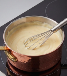 Copper Sauce Pan With Hammered Lid Stainless Steel Interior Brass Handle Minimalist Design For Gas And Induction <b>Cooker</b> Use - Product Image 4