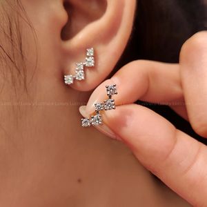 Immaculate White <b>Gold</b> <b>Screw</b> <b>Back</b> Lab Grown Diamond Flower Shaped Stud <b>Earrings</b> 0.85 TCW 950 Platinum Gifts - Product Image 2