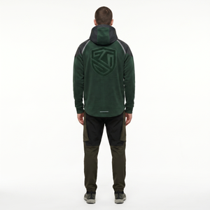 Sudadera con capucha modular de cremallera completa para hombre, estilo techwear, 280 g/m², forro polar orgánico cepillado, premium, OEM, ropa de calle, sudadera con capucha. - Product Image 2