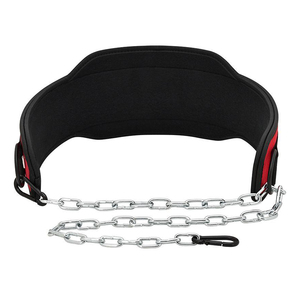 High Quality Neoprene Dip <b>Belt</b> Steel Chain Nylon Custom Logo Unisex Gym Fitness <b>Exercise</b> Weightlifting Breathable Non-Slip - Product Image 2