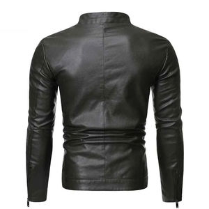 Chaqueta de Cuero para Motocicleta, Estilo Casual y Urbano, Personalizable, 100% Cuero, Frente de Lona, Invierno - Product Image 5