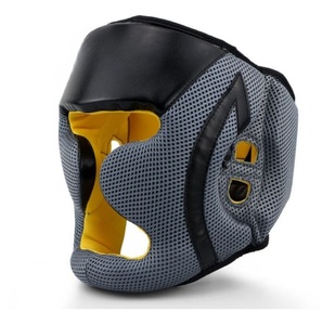 Wholesale Professional Open Face Boxing Head Guards Full Face Chin Protection Headguards Custom Made & Printed Boxing Helmet - Product Image 1