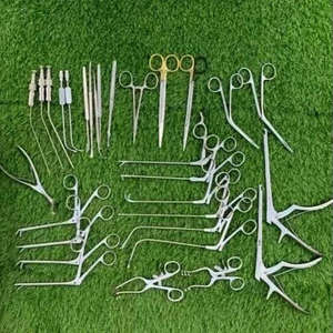 ชุดเครื่องมือผ่าตัดไซนัสแบบส่องกล้อง FESS ได้รับการรับรองมาตรฐาน CE ISO ชุดเครื่องมือผ่าตัดหู คอ จมูก คุณภาพพรีเมียม ผลิตจากสแตนเลสสตีล - Product Image 5