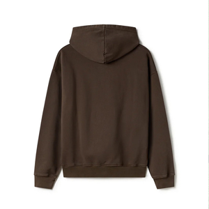 Sweat-shirt à capuche marron pour homme Pak Muntaha Impex, coupe classique, poche avant, pull en molleton tricoté pour l'hiver, 100% coton, service OEM - Product Image 1