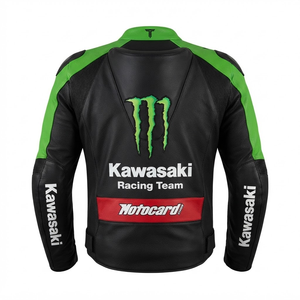 Veste de moto en cuir de vache véritable Rawasaki pour homme/Chaqueta, équipement de protection CE niveau 2 avec bosse - Product Image 2
