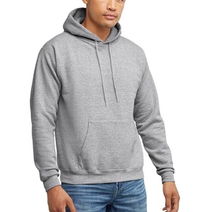 Sweat à capuche unisexe de qualité supérieure, couleur gris uni, 50% coton, 50% polyester, avec poche kangourou, fabriqué au Bangladesh - Product Image 1