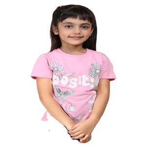 Trending New 100% Cotton Girls Camiseta de cuello redondo Diferentes métodos de impresión y materiales en mano para la venta - Product Image 5