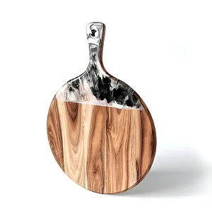 Nueva Tabla de Cortar de Madera de Acacia y Resina, Bloques de Madera para Picar, Artesanía de Calidad para la Cocina del Hogar, de la India - Product Image 1