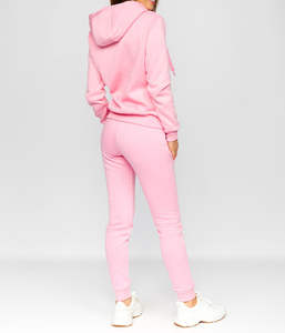 Ensemble de survêtement 2 pièces pour femme, coupe régulière, 100% coton, délavé à l'acide, avec capuche et pantalon cargo à jambes larges, Nouvelle collection automne, Vente en gros - Product Image 4