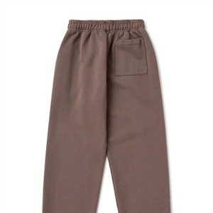 Pantalones deportivos de algodón con logotipo personalizado, con bolsillo con cremallera, para hombre, ajustados, color gris, para gimnasio. - Product Image 3