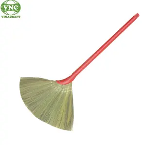 Vietnam grass broom with plastic fiber long handle lasting dustpan sets